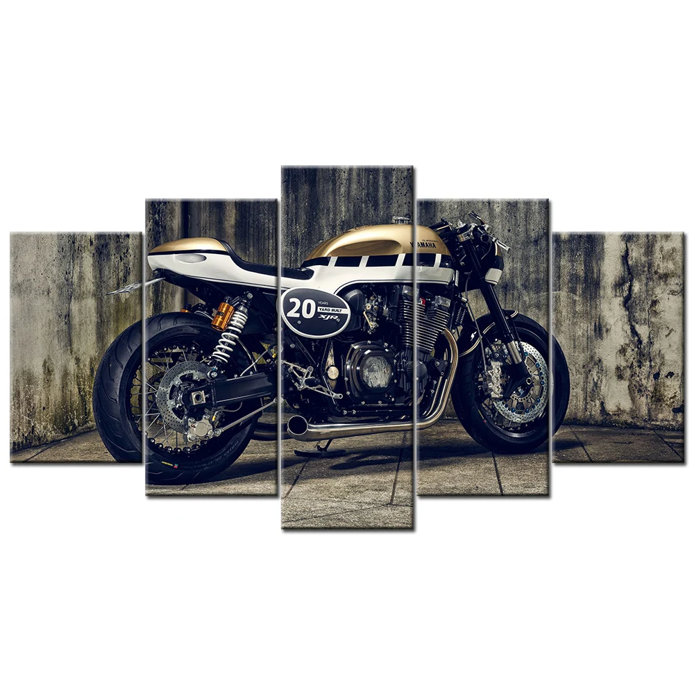 

XJR 1300 Cafe Racer Super Motorcycle 5 Piece Canvas Paintings Modern Poster Wall Art Picture For Home Decor Ready to hang