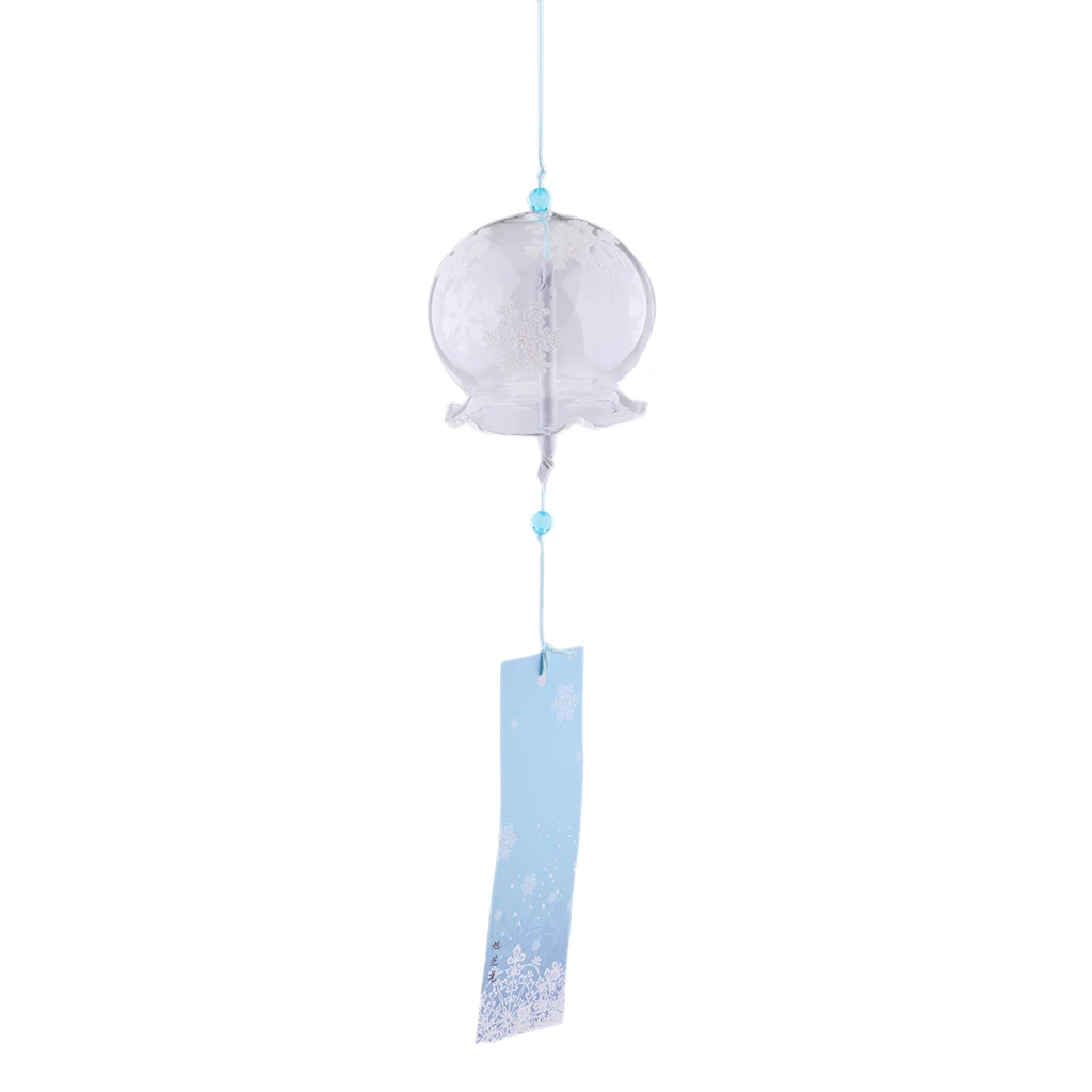 Japanese Culuture Glass Wind Bell Furin Chimes Home Hanging Decor | &amp Decorations