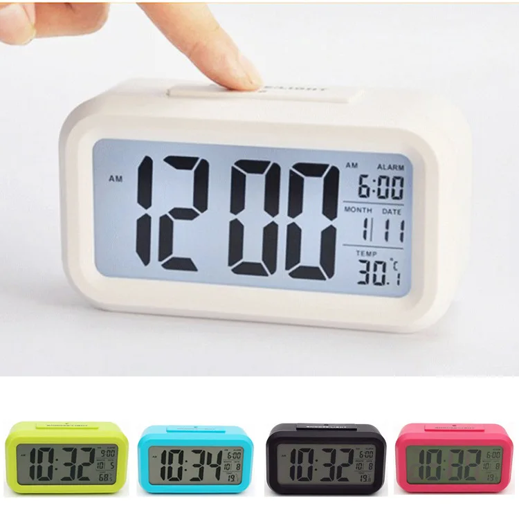 

Smart Clock Alarm Clock Creative Fashion Super Silent Luminous Temperature Calendar Alarm Big Screen Digital Clock