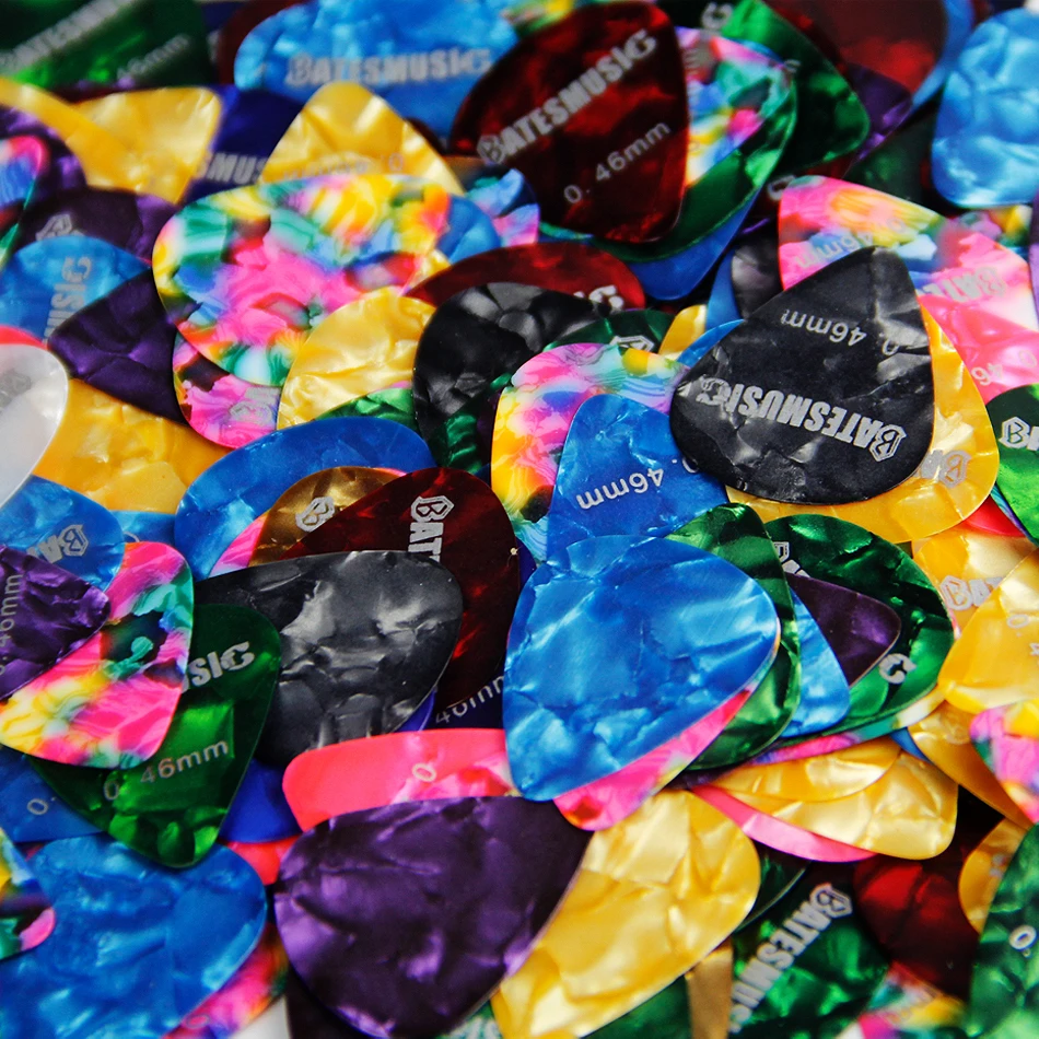 

100 pcs/lot Bass Guitar Picks Smooth ABS Alice AP-100P 0.46mm Plectrums Guitar Accessories Musical Instrument BATESMUSIC