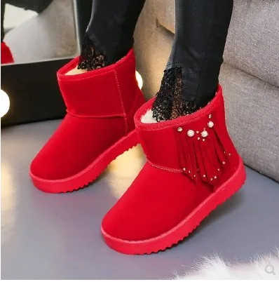 

2019 Winter Kids Fashion snow Short boots thick Child Casual Sport shoes warm plush soft girls boots winter ski boot for baby
