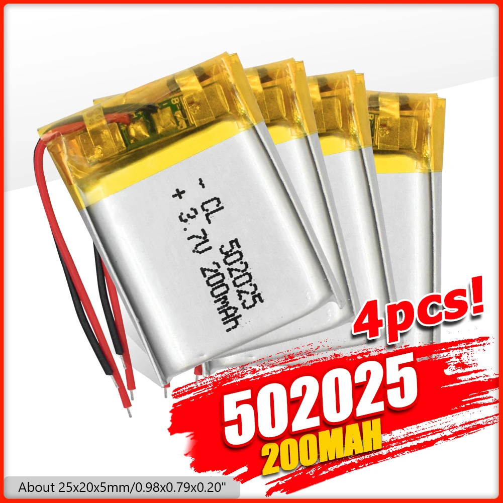 Литий полимерная аккумуляторная батарея 3 7 502025 мАч 200 в замена для MP3 MP4 GPS mid умных