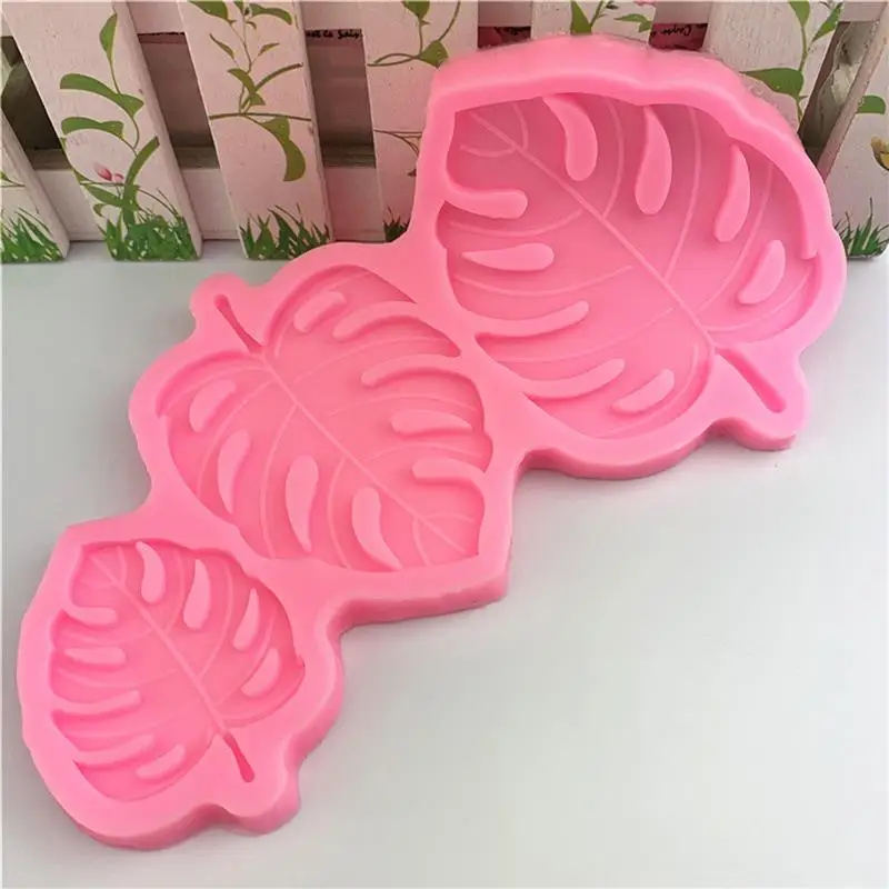 

Leaf Silicone Mold 3-Cavities Reusable DIY Fondant Mold Creative Cake Decoration Mold For For Cocina Baking Tools