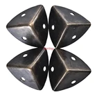 4 шт.лот Античная шкатулка для ювелирных изделий, угловая ножка, Деревянный чехол, защита для углов, металлические поделки, металлические угловые кронштейны для деревянного углового кронштейна