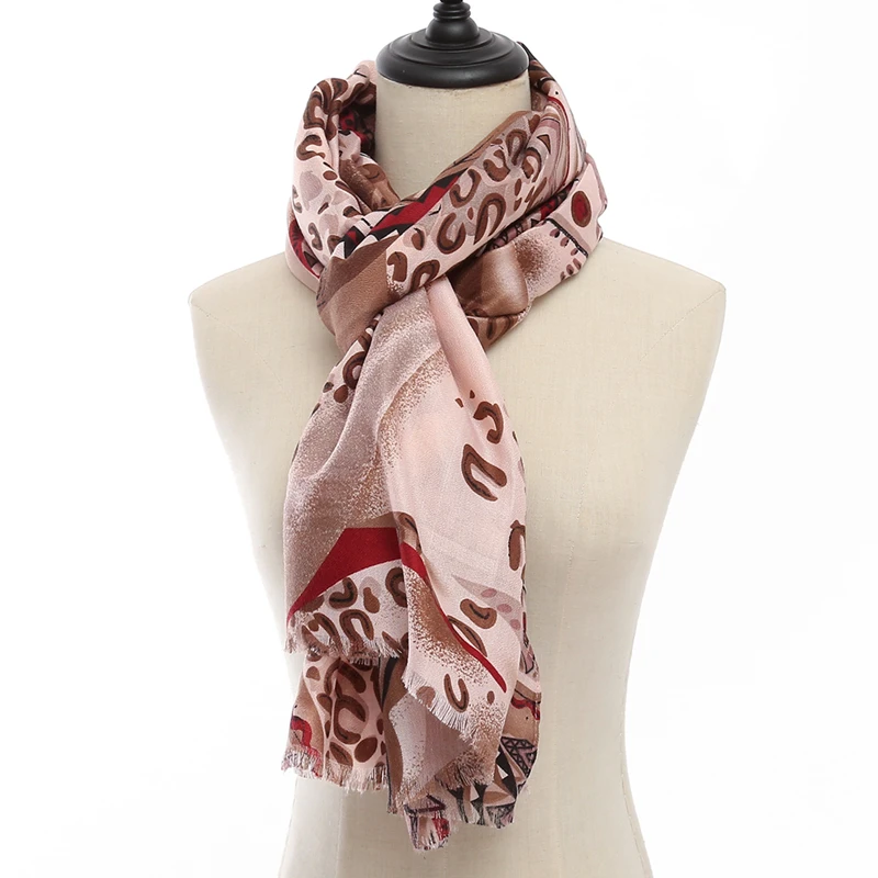 Новинка 2020 женский шарф европейский стиль модный Леопардовый принт шаль накидка