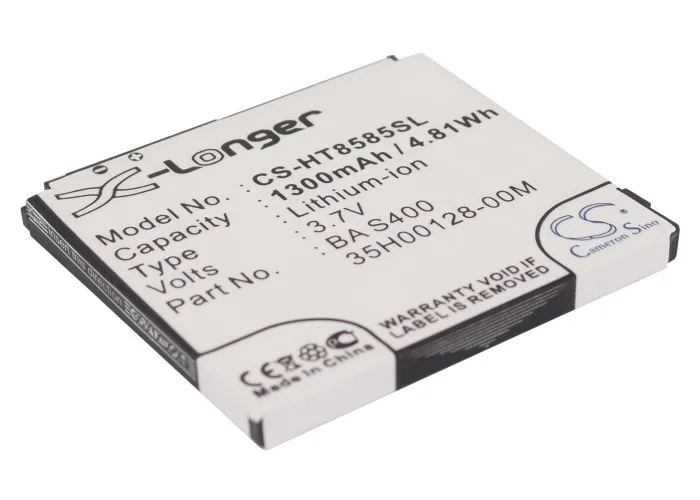 Обновленная батарея Cameron Sino для T Mobile BA S400 HD2 Leo 1300 mAh/4.81Wh|Аккумуляторы мобильных