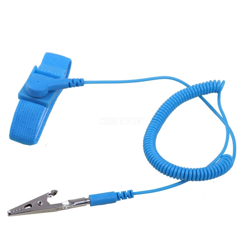 

500Pcs/Lot Clip Antistatic Anti Static ESD Wristband Wrist Strap Discharge Cables For Electrician IC worker