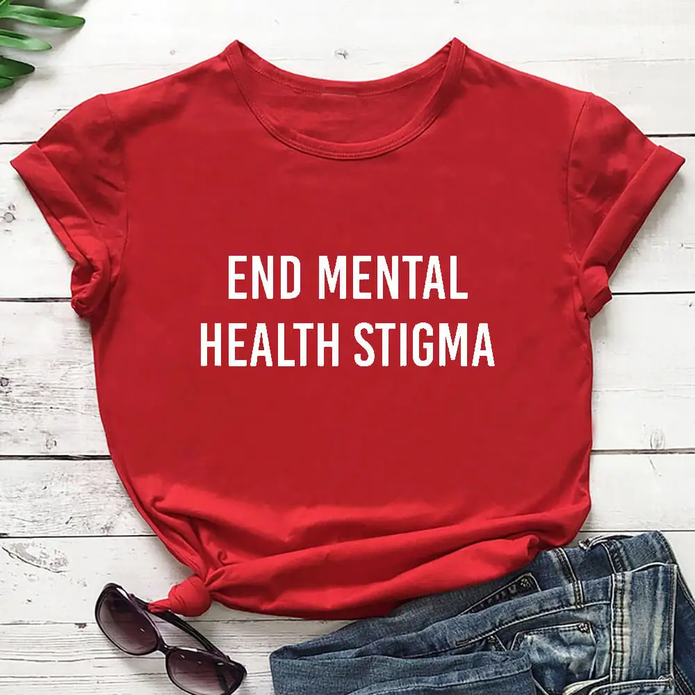 

Summer Women Mental Awareness Shirts Ladies Tees Female O-Neck Short Sleeve Tops Letter Printed Mental Health T Shirt