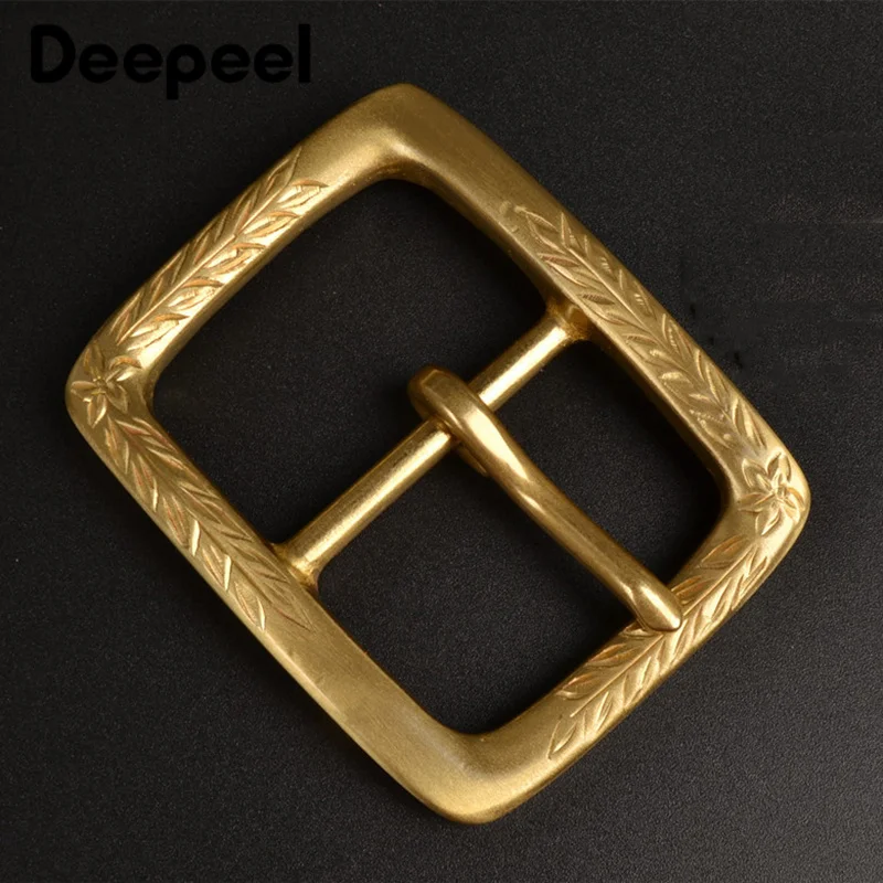 Deepeel 1 шт. 40*56 мм унисекс из чистой меди пряжки ремня выгравированный вручную DIY High