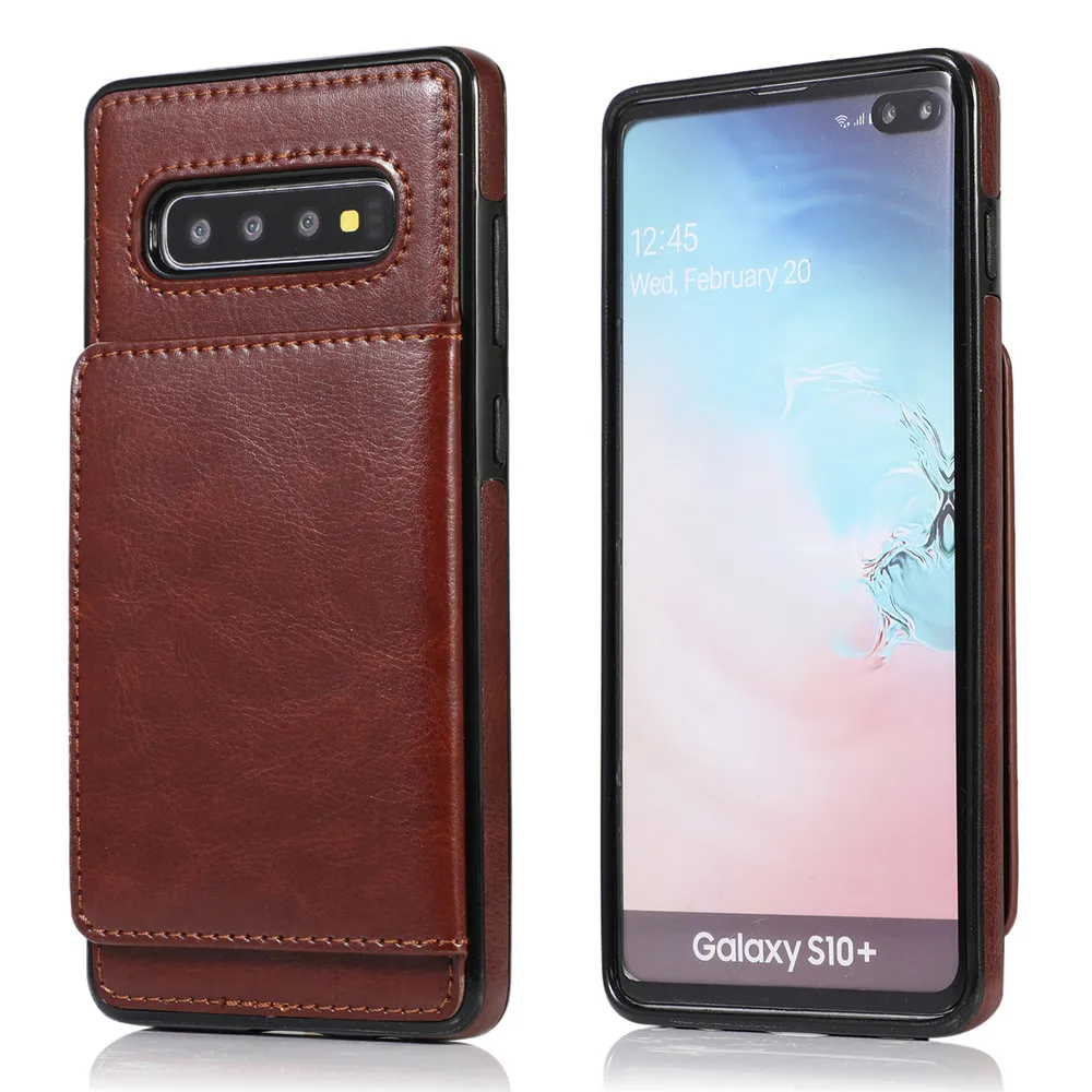 Чехол-кошелек для samsung Note 10, 9, 8, S10, S9, S8 Plus+, магнитный держатель для карт, Роскошный Кожаный противоударный защитный чехол-подставка