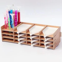 9 grid16 grid diamond painting tool tray point drill pen wood organizer holder detachable diamond embroidery accessories