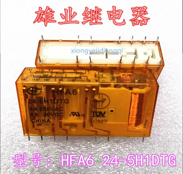 

Реле HFA6 24-5H1DTG HFA6-24-5H1DTG 24VDC DC24V 24V 6A 250VAC 14PIN