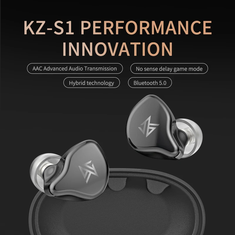 TWS наушники KZ S1/S1D с поддержкой Bluetooth 5 0 и сенсорным управлением|Наушники