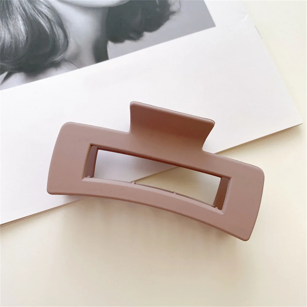 

Square Large Hair Claw Elegant Solid Color Hair Crab Clip Barrette Haripin Ponytail Holder Clamp Hair Accessories for Women Girl