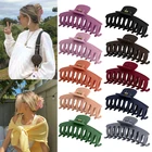 Заколка-краб однотонная женская, большой зажим для волос в ванну, аксессуар для волос в подарок