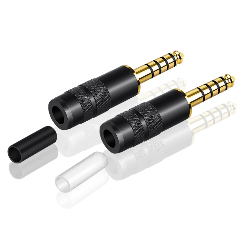 

5pcs 4.4mm 5 Pole Stereo Earphone Plug Rhodium/Gold Plated Audio Jack For Sony HiFi Headset Wire Connector Metal AMP Adapter