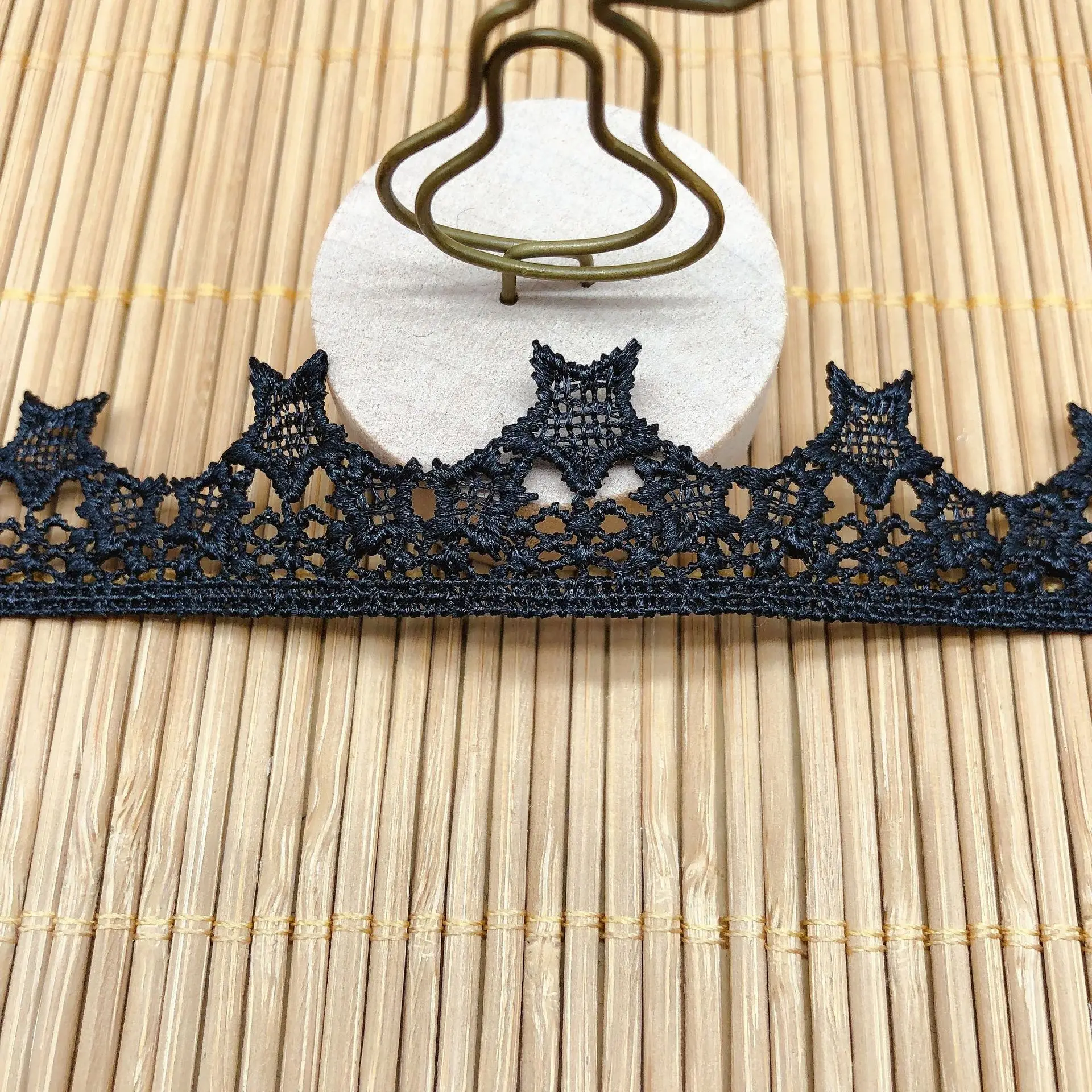 30 ярдов 2 см звезды Blac кисточки кружева бахрома Кружева отделка ленты костюм