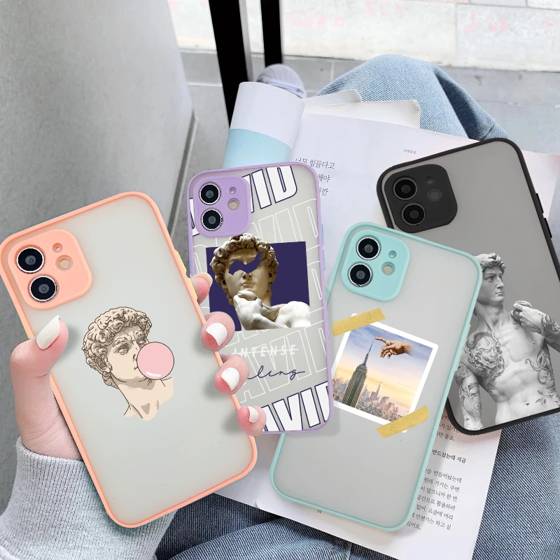 

Abstract Art Phone Case For iPhone 12 11 Pro Max X XR XS SE 2020 7 8 Plus Funny Cartoon Soft TPU Silicone Full Coverage Coque