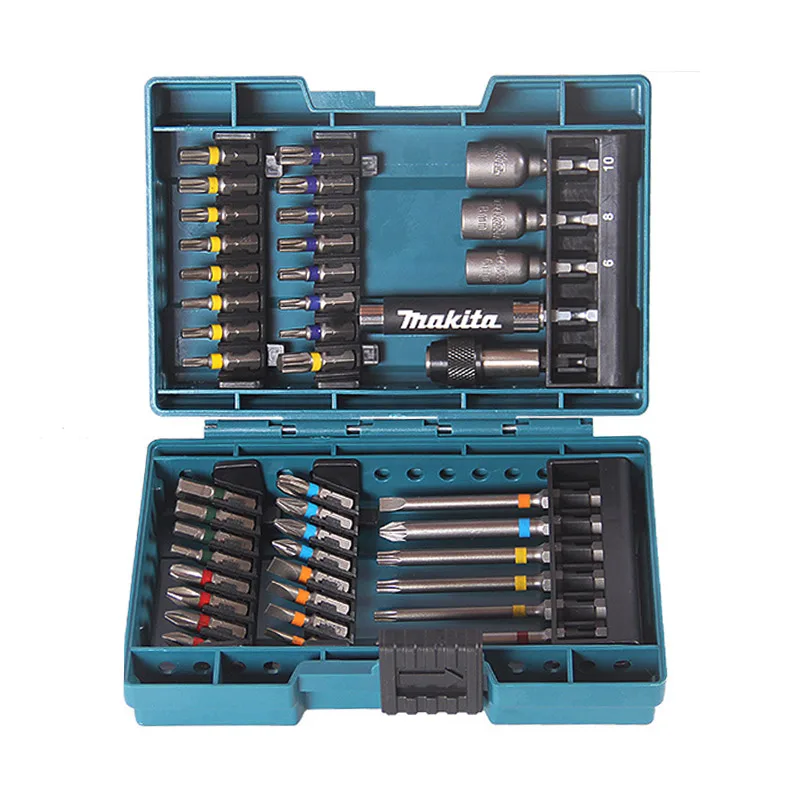 Makita Impact Screwdriver Color Box Drill Bit Set 43 6.35mm Combination Electric Original | Инструменты