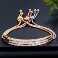 2021 women new adjustable single row curved bracelet jewelry gifts