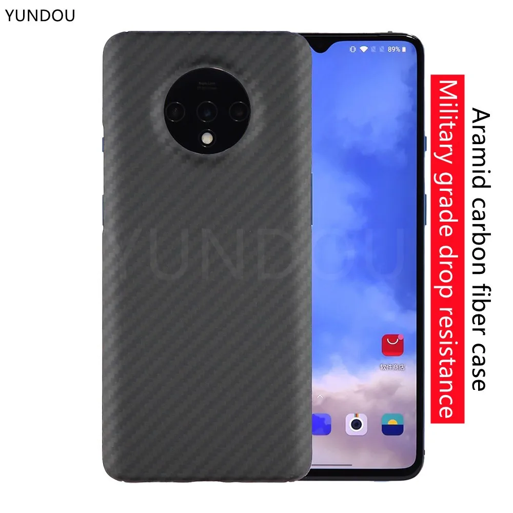 

carbon fiber phone case for OnePlus 7t aramid fiber light thin Phone cover matte Anti-fall Protective for OnePlus 7t shell