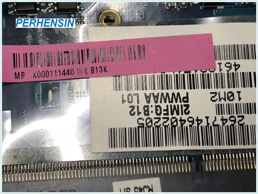 Используется для материнской платы ноутбука Toshiba C660 DDR3 K000111440 LA-6842P HM55 - купить по