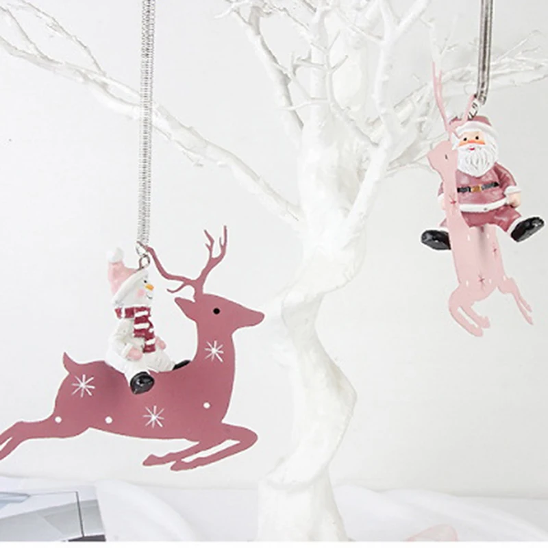 

Christmas tree small pendant old man snowman ride elk Christmas decorations