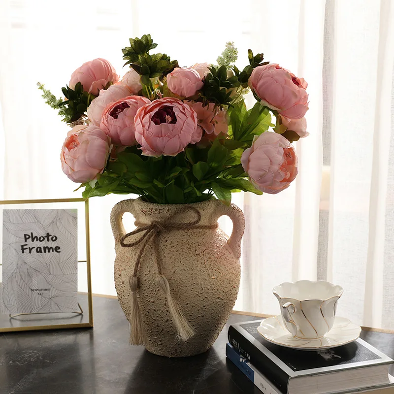 Букет из 13 искусственных пионов свадебное украшение|Искусственные и сухие цветы|