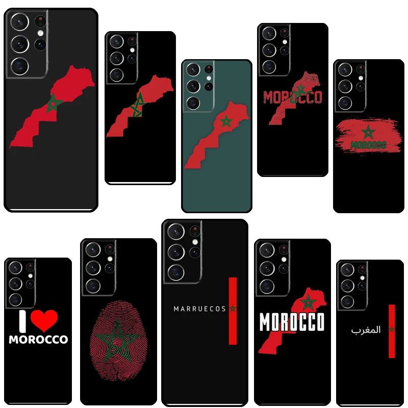 Чехол с флагом Марокко для Samsung Galaxy S21 S20 S10 Plus Note 10 20 Ultra S8 S9 FE Coque | Мобильные