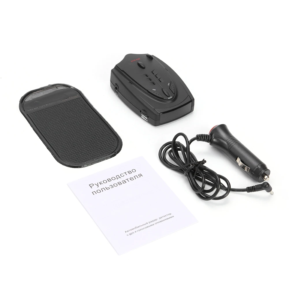 

STR-525 Radar Detector English Russian Thai Voice Auto Vehicle Speed Alert Warning Anti Radar Car Alarm Accessories
