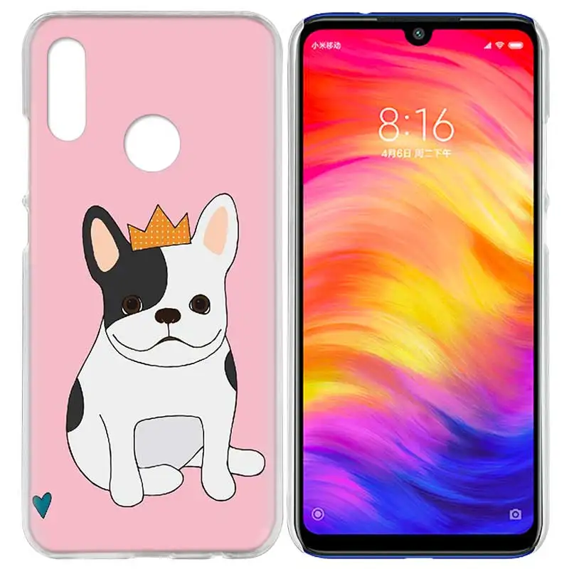 03 Чехол для Xiaomi Redmi Note 7 7A фотоаппаратов моментальной печати 7S 6 6A 5 Y3 K20 mi 8 до 9 лет CC9 CC9E A1 A2 A3 играть F1 Lite рro плюс французское кружево ткань собака породы Бульдог - Цвет: 03