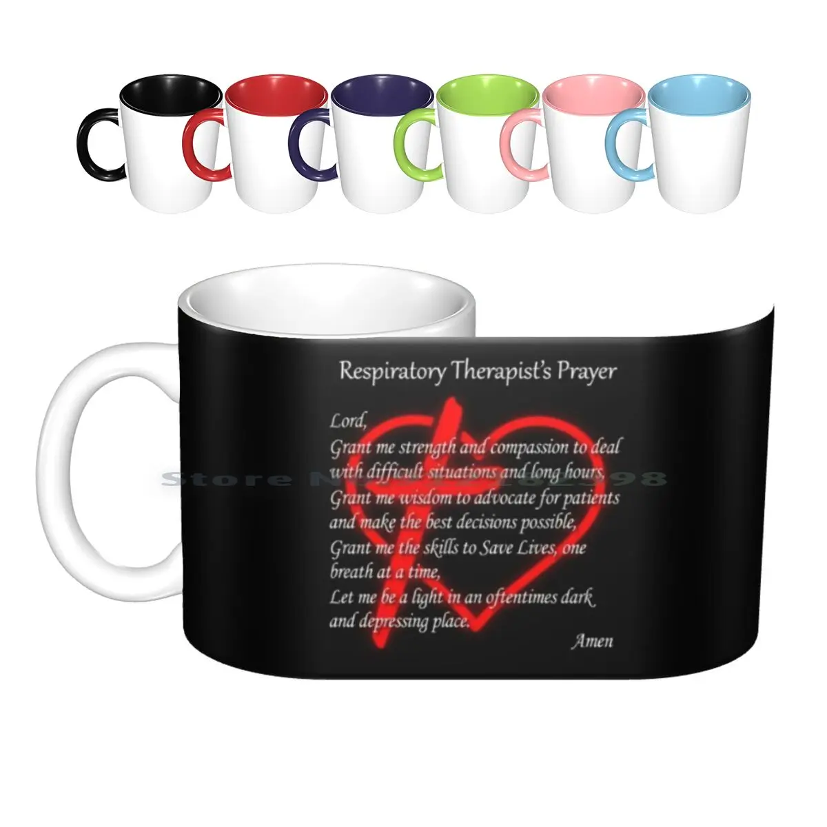 

Respiratory Therapist's Prayer Ceramic Mugs Coffee Cups Milk Tea Mug Respiratory Respiratory Therapy Respiratory Therapist