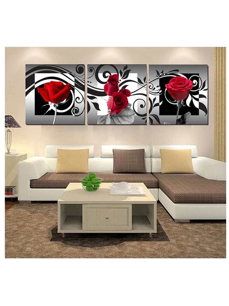 

3 Pieces Fashion Simple,round,daimond painting,Diamond mosaic,diamond embroidery full display,flower painting,Home decoration