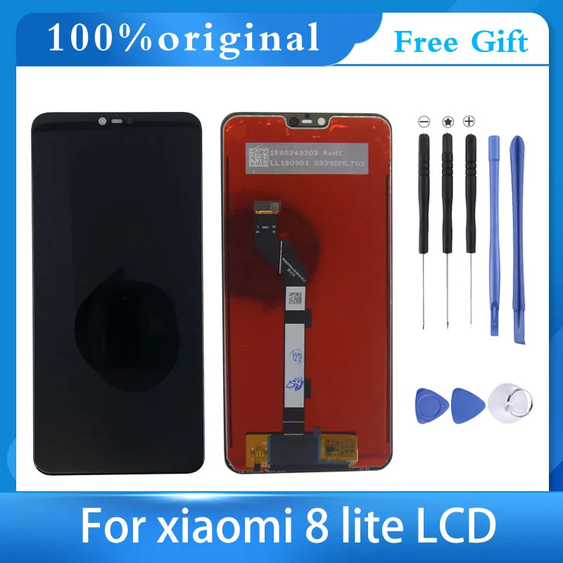 

6.26'' LCD For Xiaomi Mi 8 Lite LCD Display Touch Screen Digitizer Assembly with frame display for Mi 8 lite repair parts
