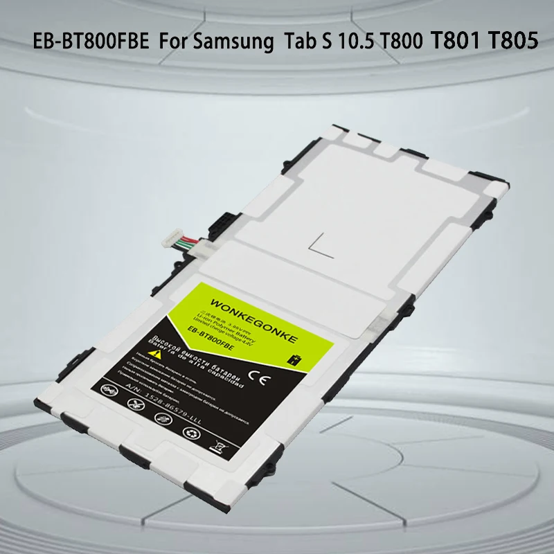 WONKEGONKE EB-BT800FBE литий-ионный полимерный аккумулятор для Samsung Galaxy Tab S 10 5 T800 T801 T805