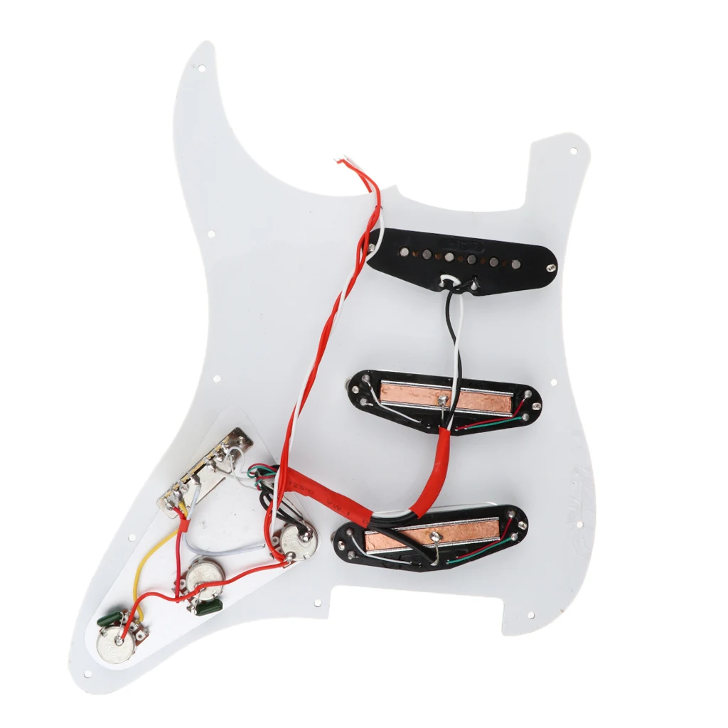 Двойной рельс Humbucker затактовый звукосниматель с одной катушкой Pickguard Prewired загруженный Pickguard для Fender ST гитары