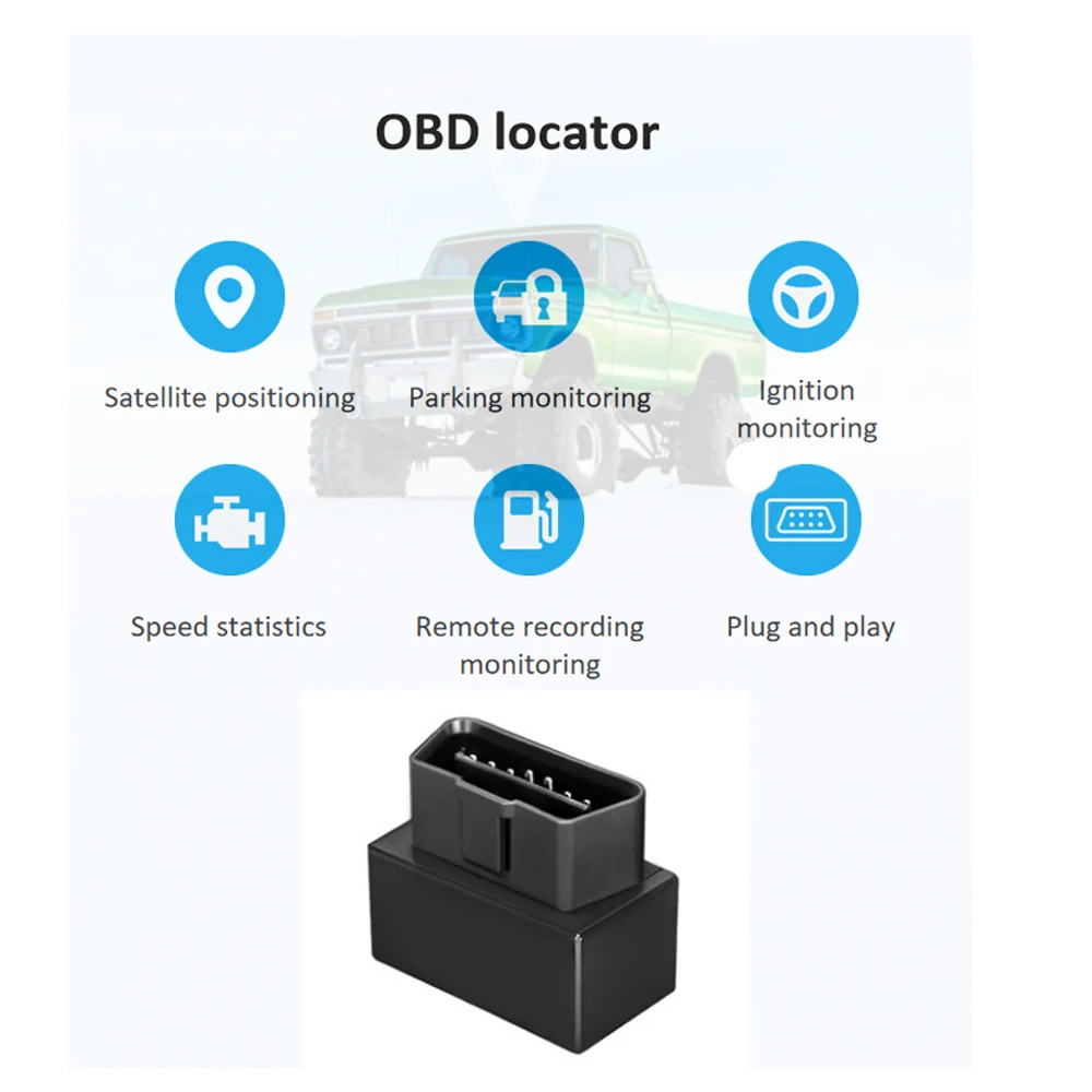 2020 Mini OBD2 GPS-трекер Plug Play устройство слежения за автомобилем GPS-локатор OBDII с онлайн