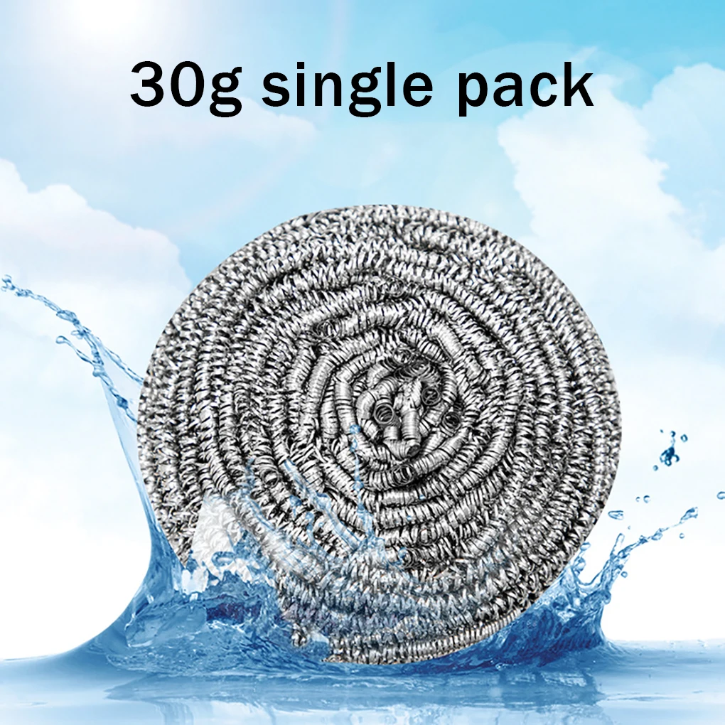 

1Pc Stainless Steel Sponges Scrubbers Utensil Scrubber Scouring Pads Ball For Removing Rust Tableware cleaner
