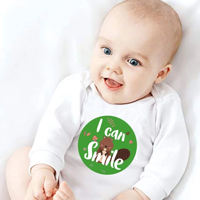 

12Pcs Month Sticker Baby Photography Milestone Card Newborn Monthly Commemorative Stickers Props for Infant Growth Card Prop
