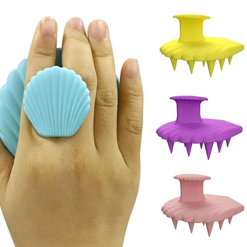 

1Pcs Handheld Scalp Shampoo Brush Soft Color Massage Brush Shower Hair Comb Portable Shampoo Brush Hair Head Care Comb