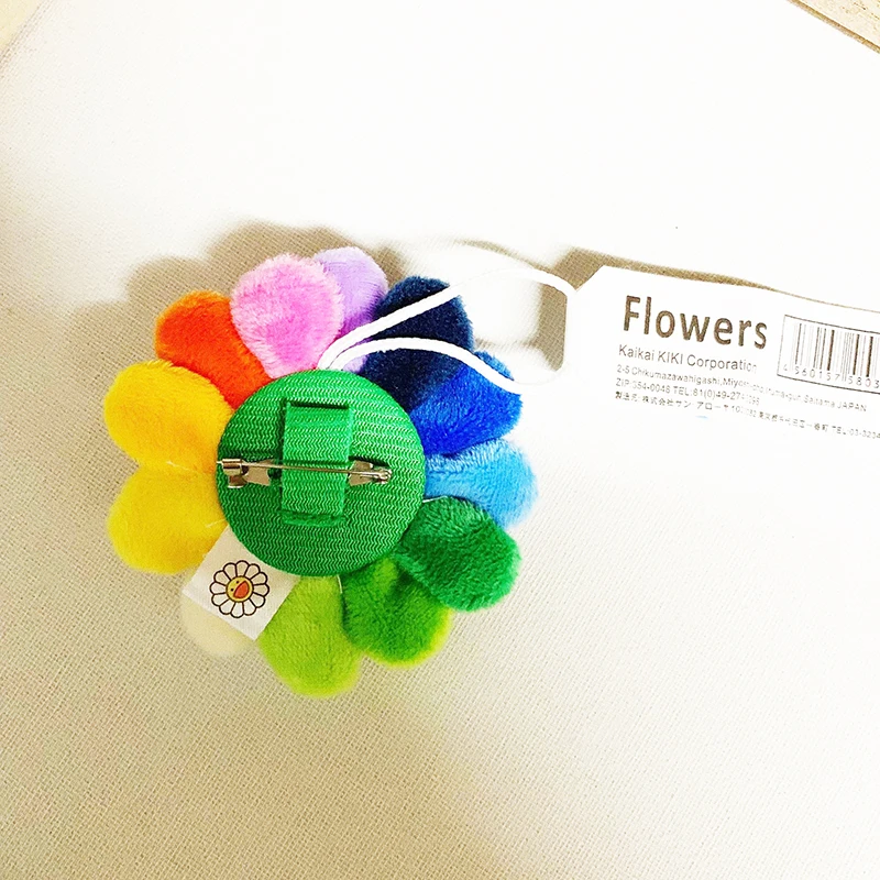 

GD PEACEMINUSONE Sunflower Fabric Cotton Badge with Metal Clips Accessories Bag Decoration