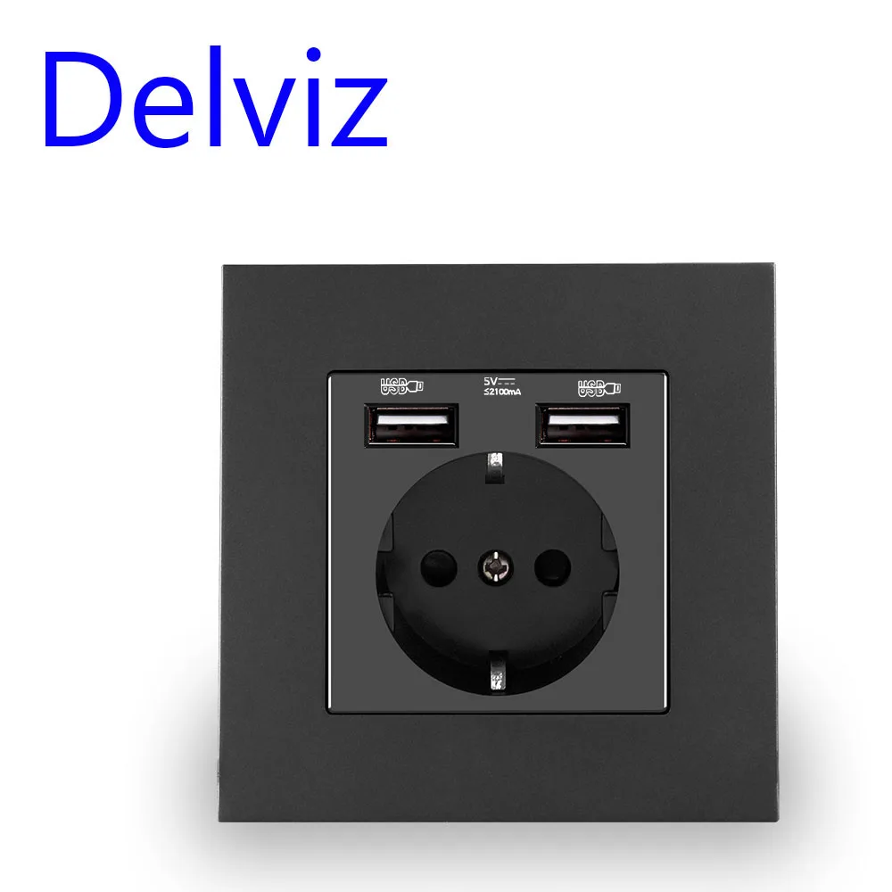 USB розетка Delviz, евростандарт, мобильный телефон розетка для зарядки, 86  мм, 16 А, настенная розетка для домашнего использования, 5 В | AliExpress