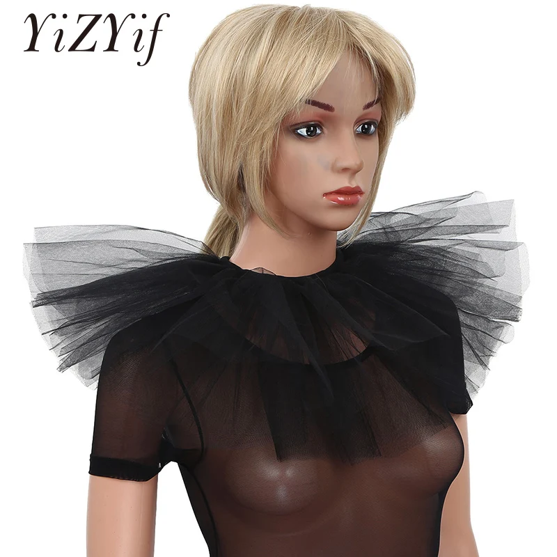 Женский винтажный воротник с оборками клоун сетчатый чокер реквизит для