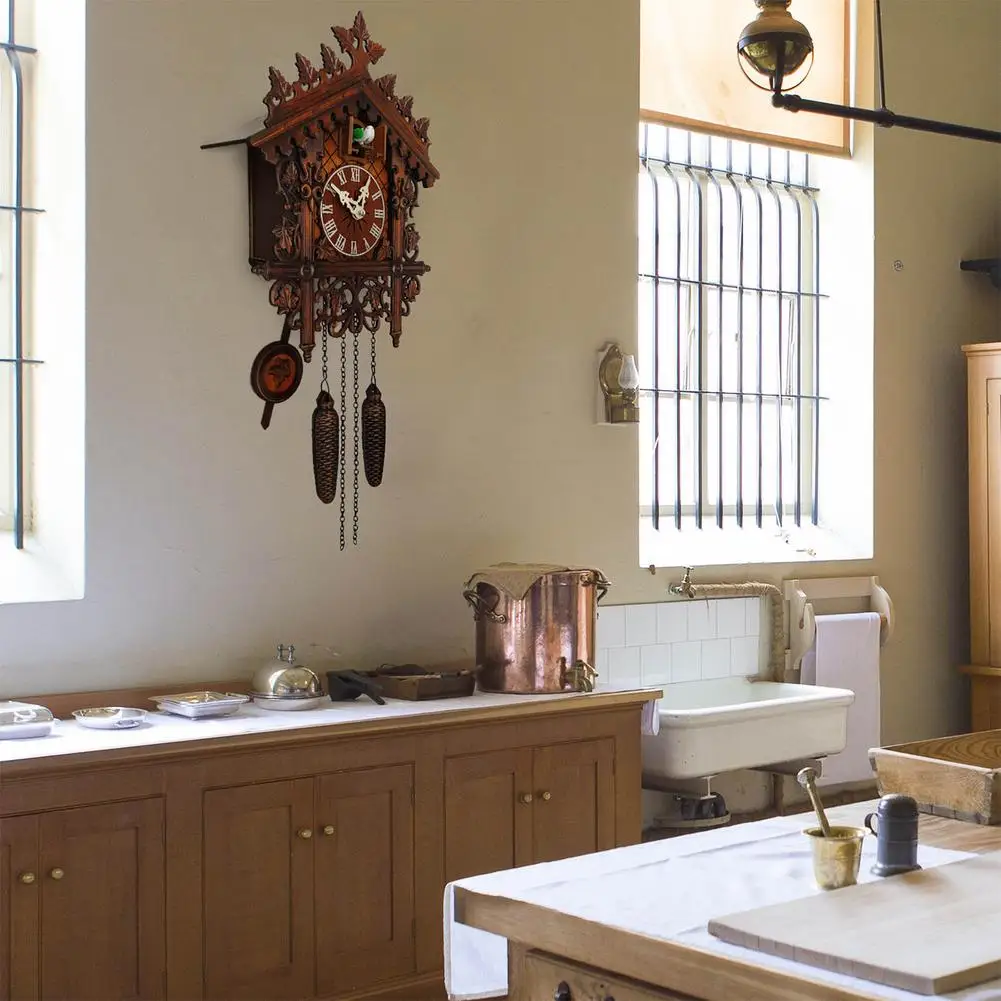 Часы Cuckoo ручной работы деревянный Орел антикварные настенные часы домашний лес