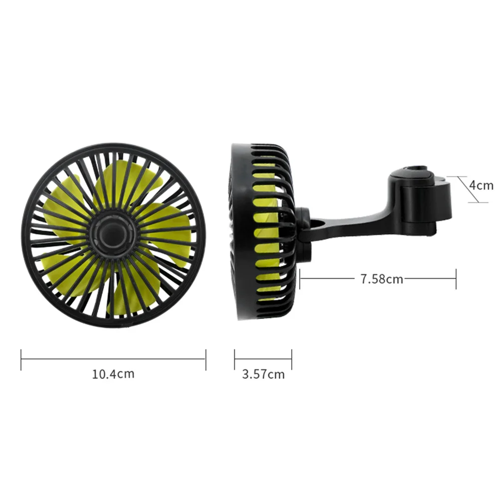

12/24V Car Headrest Adjustable Wind 3-Speed Car Truck Rotatable Cooling Fan Summer Radiator Aromatherapy USB Powered Mini Fan