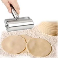 rolling pin dumpling pizza dough pastry roller t shape stainless steel bakeware accessories cookies biscuit baking tool