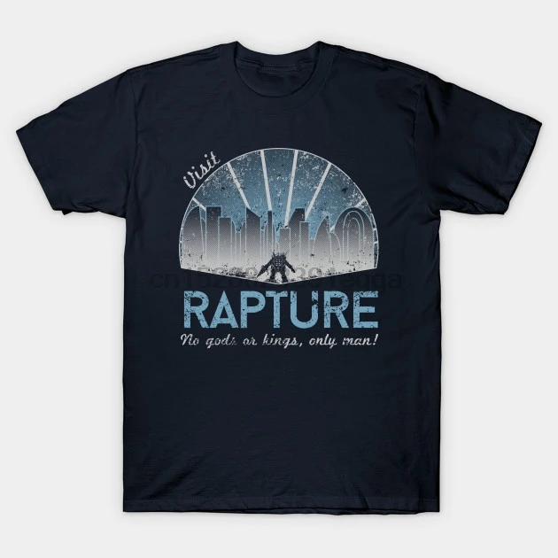

Men Short sleeve tshirt Visit Rapture Bioshock T Shirt Women t-shirt