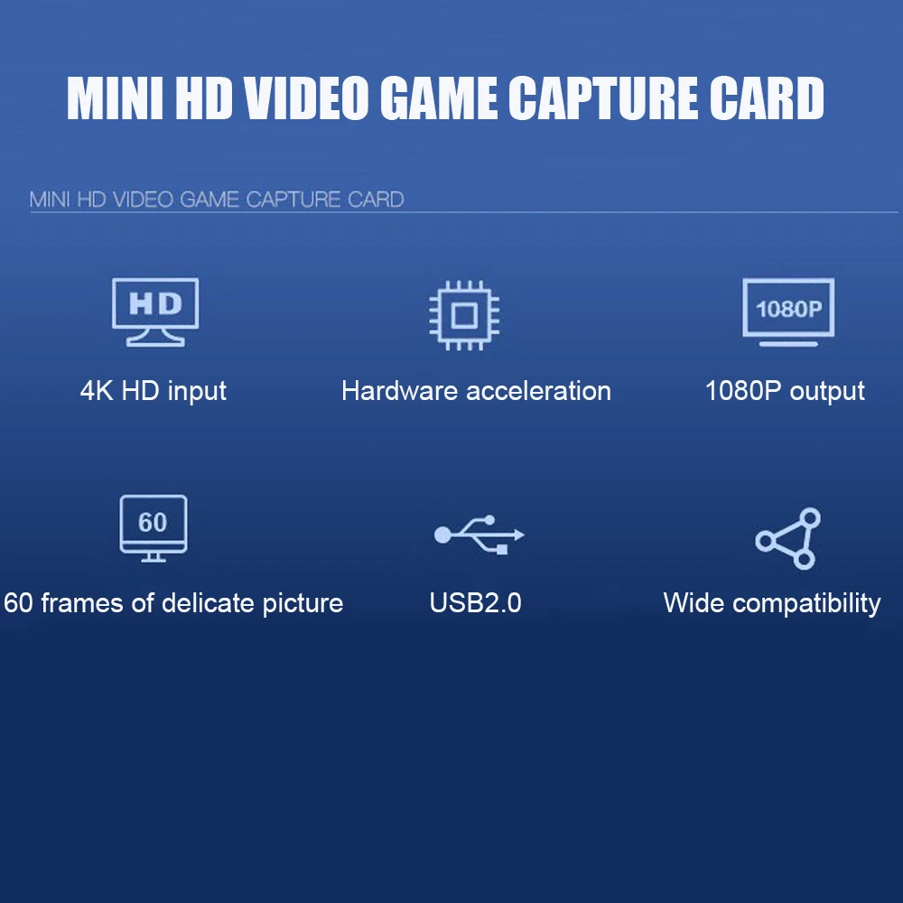 Карта видеозахвата Type-C HDMI-совместима с USB 1080P HD Запись игр для PS4/5 переключателей
