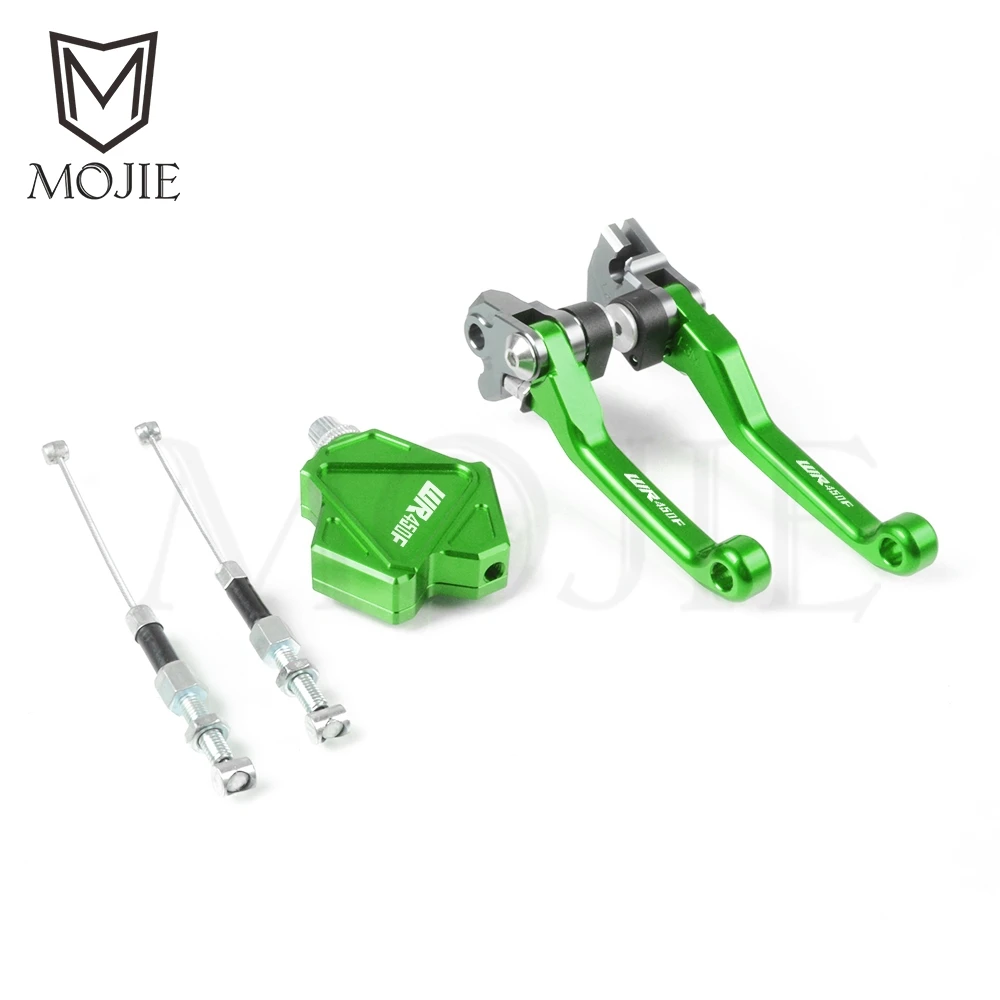 Для YAMAHA WR450F WR 450F 450 WR450 F 2001- Мотокросс ЧПУ поворотный тормоз трюк рычаг сцепления легко тяните кабель системы мотоцикла - Цвет: WR450F 01-15 Green