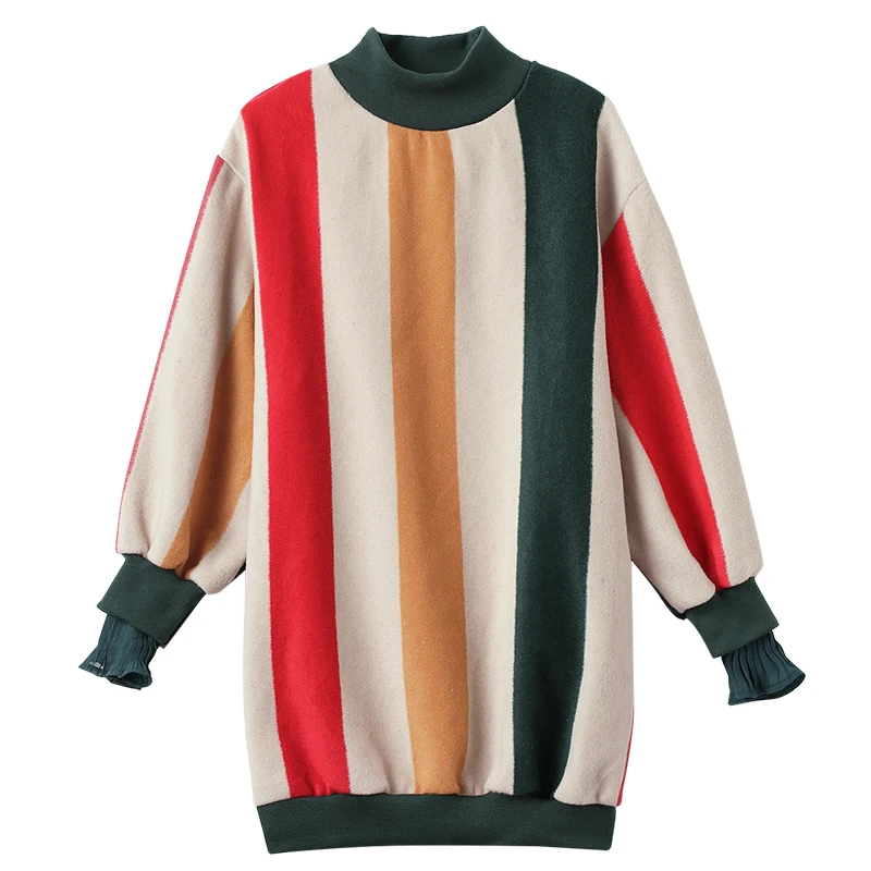 Платье для беременных в полоску платье зимний свитер короткая юбка толстый